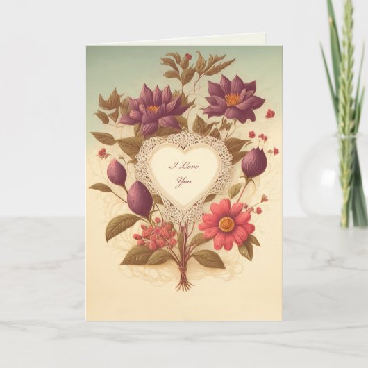 Carte de la Saint-Valentin de style vintage (Devant)