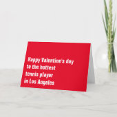 Carte de la Saint-Valentin de tennis personnalisab (Devant)