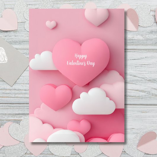 Carte de la Saint-Valentin découpée en forme de cœ