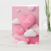 Carte de la Saint-Valentin découpée en forme de cœ (Devant)