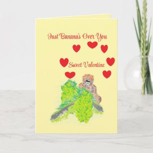 Carte de la Saint-Valentin : Des bananes pour toi
