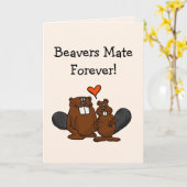 Carte de la Saint-Valentin des Castors pour Toujou (Fleur jaune)