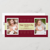 Carte de la Saint-Valentin des Coeurs rouges (Devant / Derrière)