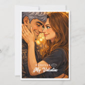 Carte de la Saint-Valentin dessin animé (Devant)