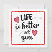 Carte de la Saint-Valentin dessinée à la main pour (Devant)
