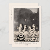 Carte de la Saint-Valentin dessinée à la main pour (Devant / Derrière)