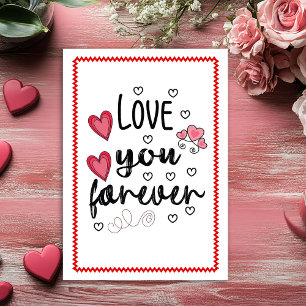 Carte de la Saint-Valentin dessinée à la main pour