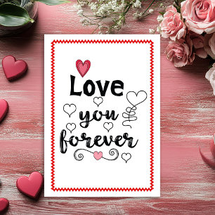 Carte de la Saint-Valentin dessinée à la main pour