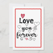 Carte de la Saint-Valentin dessinée à la main pour (Devant)