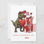 Carte de la Saint-Valentin Dinosaure Personnalisée (Devant)