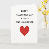 Carte de la Saint-Valentin drôle avec barbe (Fleur jaune)