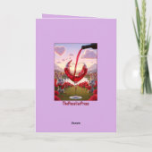 Carte de la Saint-Valentin drôle avec du vin rouge (Dos)