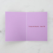 Carte de la Saint-Valentin drôle avec du vin rouge (Intérieur)