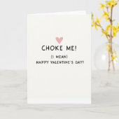 Carte de la Saint-Valentin drôle avec 'Étrangle-mo (Fleur jaune)