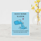 Carte de la Saint-Valentin drôle avec un verre d'e (Fleur jaune)