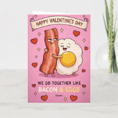 carte de la Saint-Valentin drôle bacon & oeufs 🥓� (Dos)