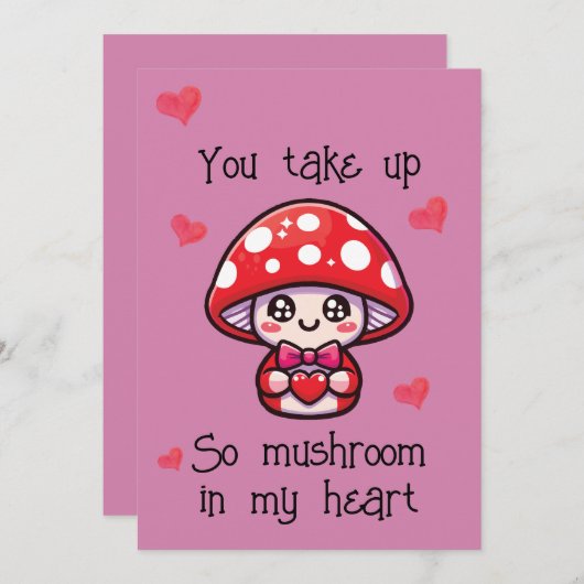 Carte de la Saint-Valentin drôle – Champignon (Devant / Derrière)