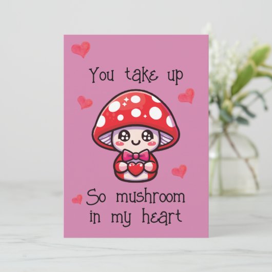 Carte de la Saint-Valentin drôle – Champignon (Debout devant)