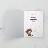 Carte de la Saint-Valentin drôle de chat cool (Intérieur)