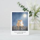 Carte de la Saint-Valentin drôle de chat pour mari (Debout devant)