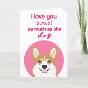 Carte de la Saint-Valentin drôle de Corgi