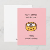 Carte de la Saint-Valentin drôle de Dim Sum (Devant / Derrière)