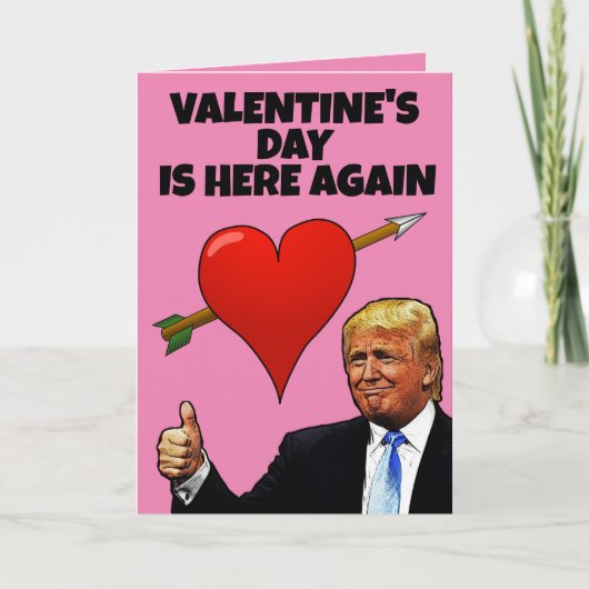 CARTE DE LA SAINT-VALENTIN DRÔLE DE DONALD TRUMP (Devant)