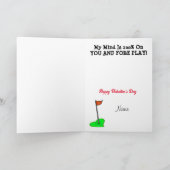 Carte de la Saint-Valentin drôle de golf (Intérieur)