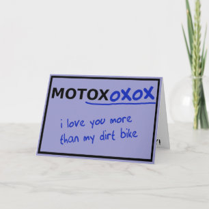 Carte de la Saint-Valentin drôle de moto cross Dir