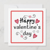 Carte de la Saint-Valentin drôle dessinée à la mai (Devant)