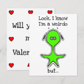 Carte de la Saint-Valentin drôle et bizarre pour u (Devant / Derrière)