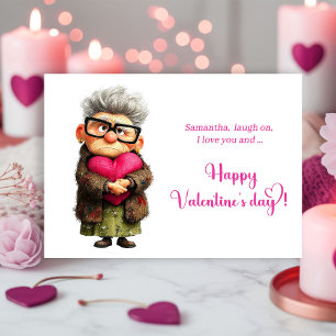 Carte de la Saint-Valentin drôle et colorée pour g