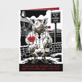 Carte de la Saint-Valentin drôle et mignonne de co (Devant)