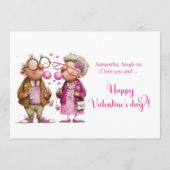 Carte de la Saint-Valentin drôle et originale pour (Devant)