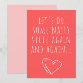 Carte de la Saint-Valentin drôle - Faisons des coc (Devant / Derrière)