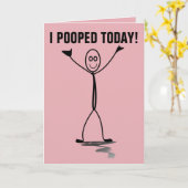 CARTE DE LA SAINT-VALENTIN DRÔLE, J'AI FAIT CACA A (Fleur jaune)