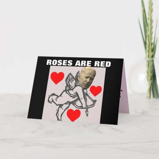 CARTE DE LA SAINT-VALENTIN DRÔLE JOE BIDEN (Devant)