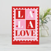 Carte de la Saint-Valentin drôle La La Love (Debout devant)