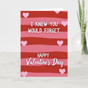 Carte de la Saint-Valentin Drôle Oubliée