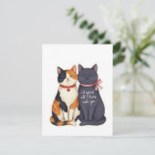 Carte de la Saint-Valentin drôle pour chats à neuf (Debout devant)