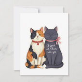 Carte de la Saint-Valentin drôle pour chats à neuf (Devant)