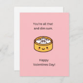 Carte de la Saint-Valentin drôle pour Dim Sum (Devant / Derrière)