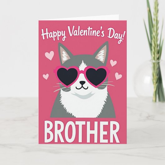 Carte de la Saint-Valentin drôle pour frère avec c (Devant)