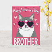 Carte de la Saint-Valentin drôle pour frère avec c (Fleur jaune)