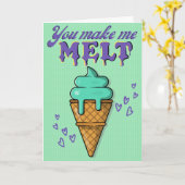 Carte de la Saint-Valentin drôle pour glace (Fleur jaune)