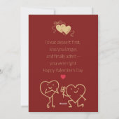 Carte de la Saint-Valentin drôle pour les couples (Dos)