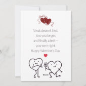 Carte de la Saint-Valentin drôle pour les couples  (Dos)