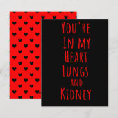 Carte de la Saint-Valentin drôle pour médecin. (Devant / Derrière)