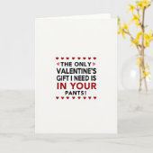 Carte de la Saint-Valentin drôle pour pantalon (Fleur jaune)