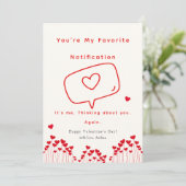 Carte de la Saint-Valentin drôle rouge (Debout devant)